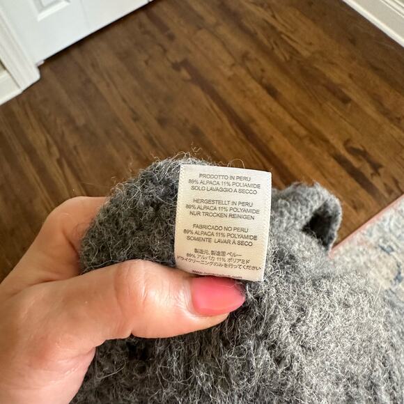 Current/Elliott The Long Slash Pocket Open Front Sweater Cardigan Gray L - Picture 9 of 9